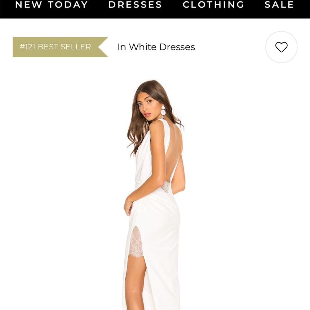REVOLVE White Backless Dress